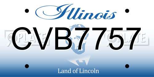 CVB7757 Illinois License Plate