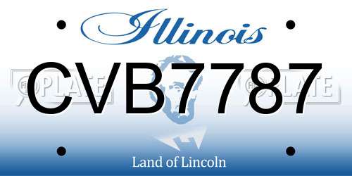 CVB7787 Illinois License Plate