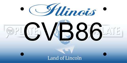CVB86 Illinois License Plate