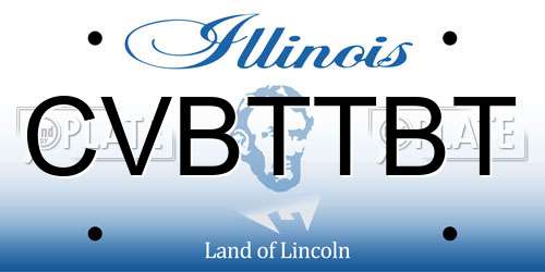 CVBTTBT Illinois License Plate