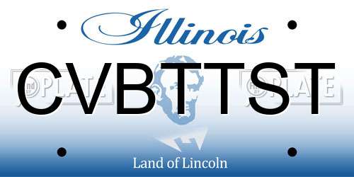 CVBTTST Illinois License Plate