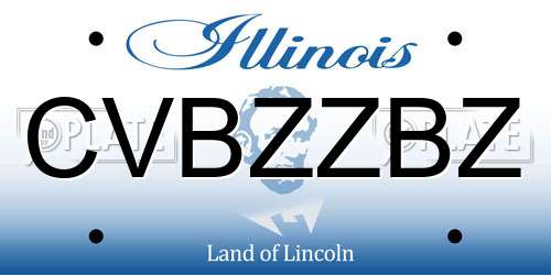 CVBZZBZ Illinois License Plate