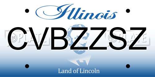 CVBZZSZ Illinois License Plate