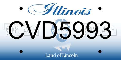 CVD5993 Illinois License Plate