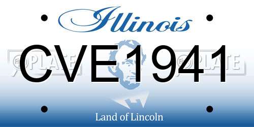 CVE1941 Illinois License Plate