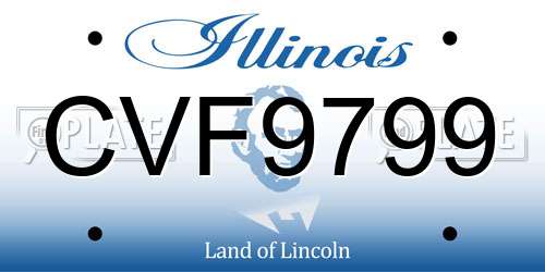 CVF9799 Illinois License Plate