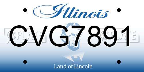 CVG7891 Illinois License Plate