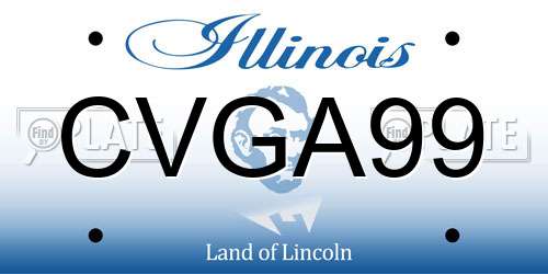 CVGA99 Illinois License Plate
