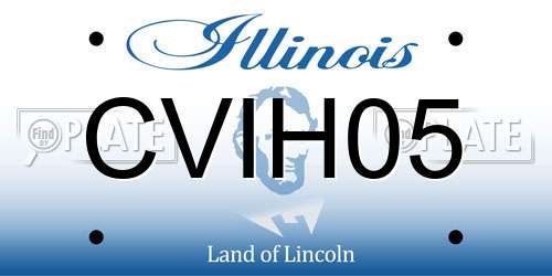 CVIH05 Illinois License Plate