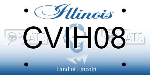 CVIH08 Illinois License Plate