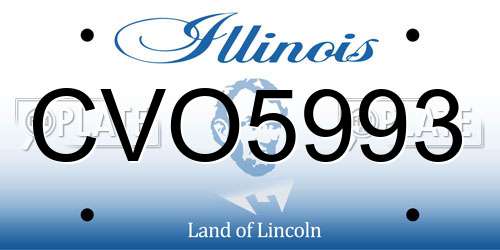 CVO5993 Illinois License Plate