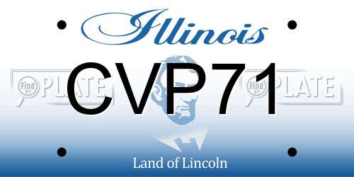 CVP71 Illinois License Plate
