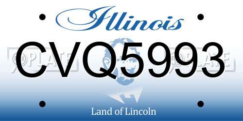 CVQ5993 Illinois License Plate