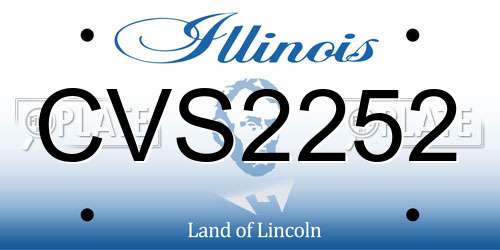 CVS2252 Illinois License Plate