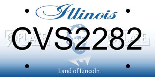 CVS2282 Illinois License Plate