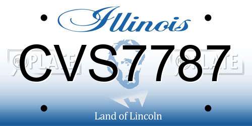 CVS7787 Illinois License Plate