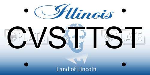 CVSTTST Illinois License Plate