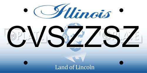 CVSZZSZ Illinois License Plate