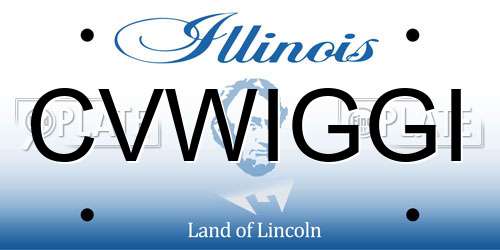 CVWIGGI Illinois License Plate