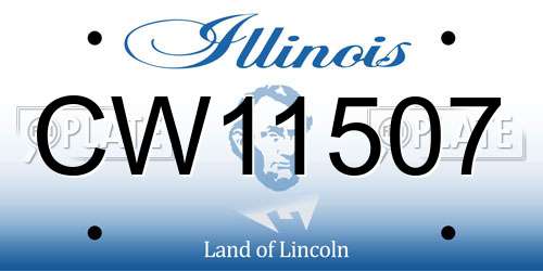 CW11507 Illinois License Plate