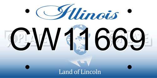 CW11669 Illinois License Plate