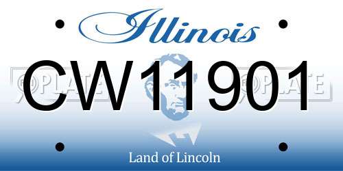 CW11901 Illinois License Plate