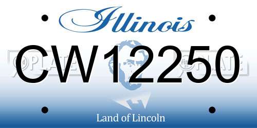 CW12250 Illinois License Plate