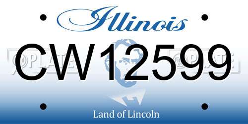 CW12599 Illinois License Plate