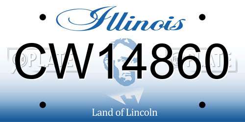 CW14860 Illinois License Plate