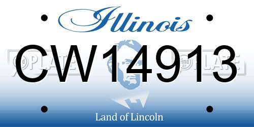 CW14913 Illinois License Plate