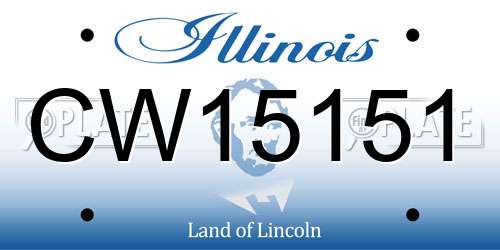 CW15151 Illinois License Plate