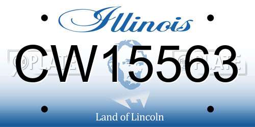 CW15563 Illinois License Plate
