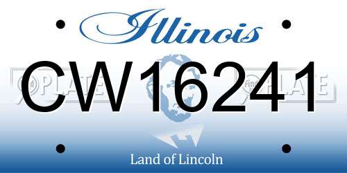 CW16241 Illinois License Plate