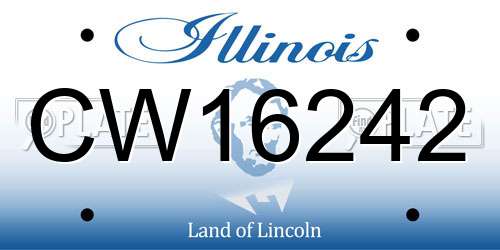 CW16242 Illinois License Plate