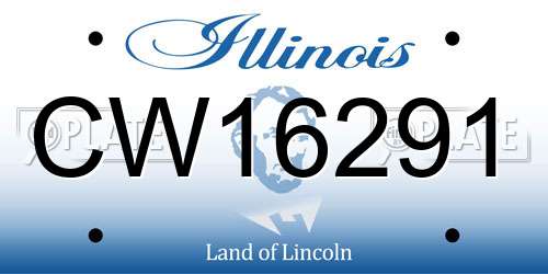 CW16291 Illinois License Plate