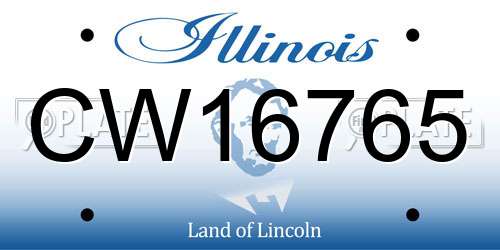 CW16765 Illinois License Plate