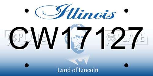 CW17127 Illinois License Plate