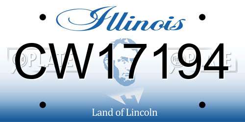 CW17194 Illinois License Plate