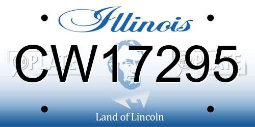 CW17295 Illinois License Plate