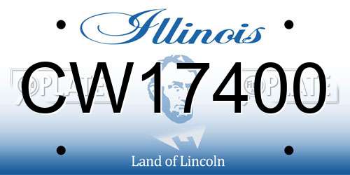 CW17400 Illinois License Plate