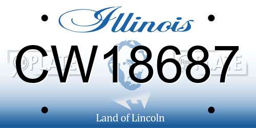 CW18687 Illinois License Plate
