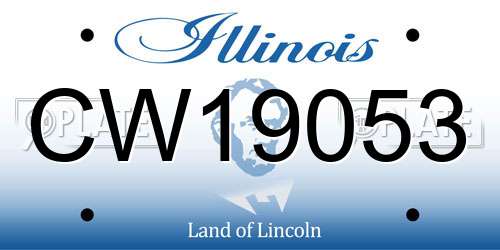 CW19053 Illinois License Plate