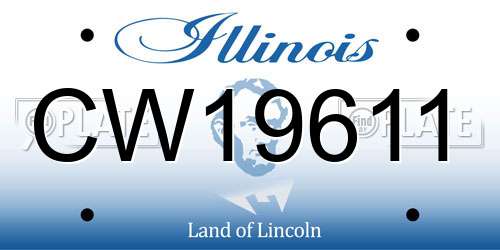 CW19611 Illinois License Plate