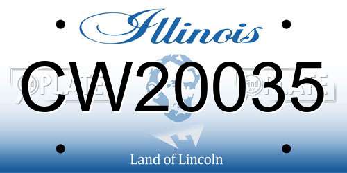 CW20035 Illinois License Plate