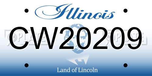 CW20209 Illinois License Plate