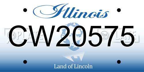CW20575 Illinois License Plate