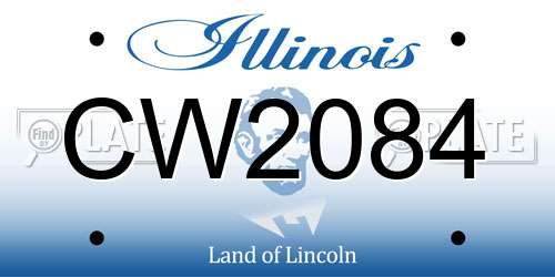 CW2084 Illinois License Plate