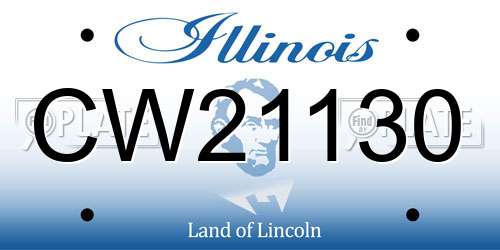 CW21130 Illinois License Plate