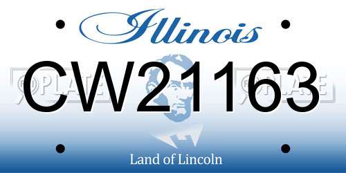 CW21163 Illinois License Plate