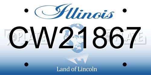 CW21867 Illinois License Plate
